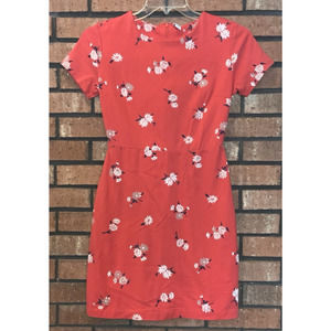 Old Navy Womens Red Floral Pencil Mini Sheath Dress Size S